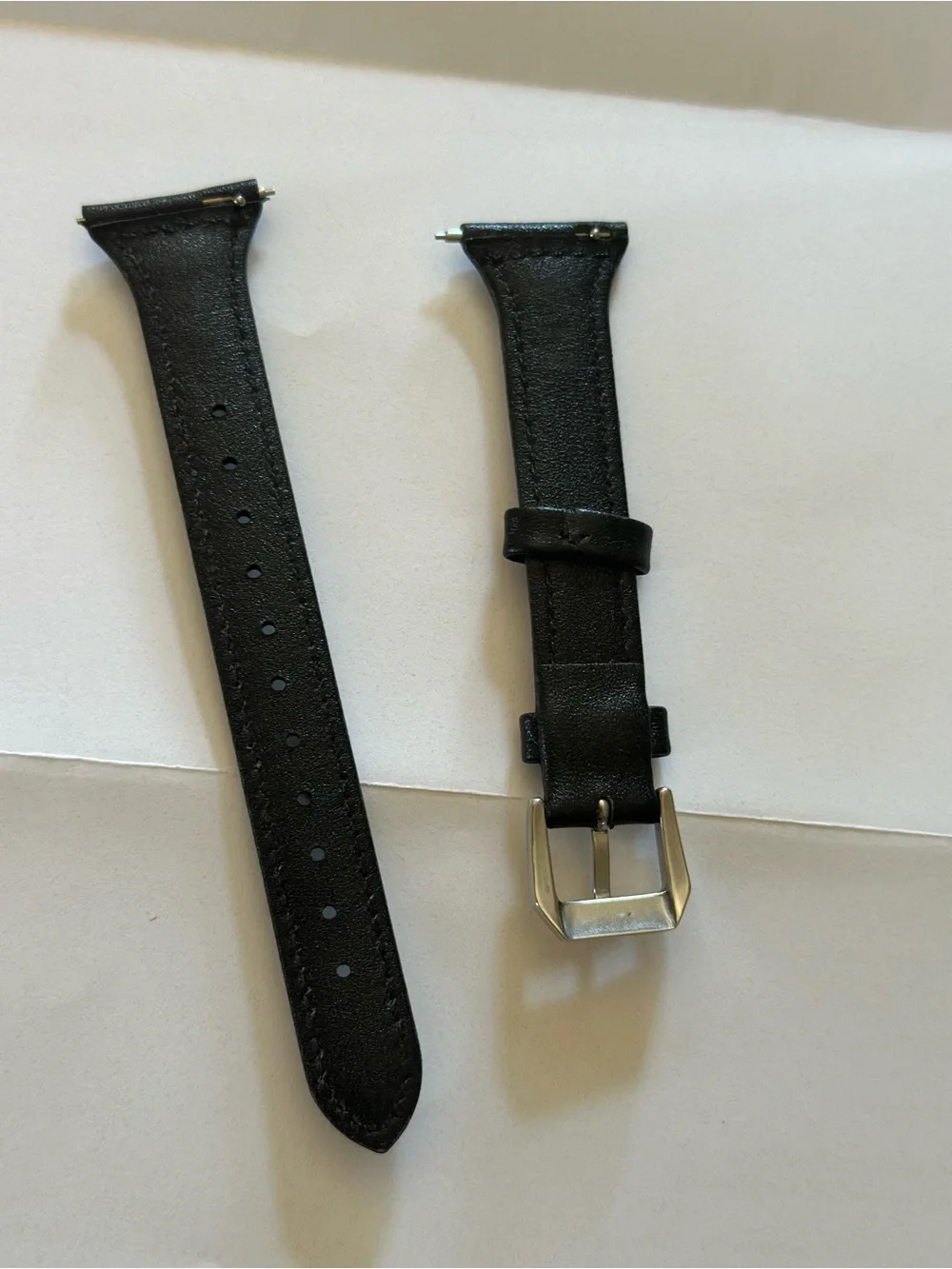LOFOV Fitbit Versa 1 2 Lite Black Genuine Leather Rhinestone Watch Band